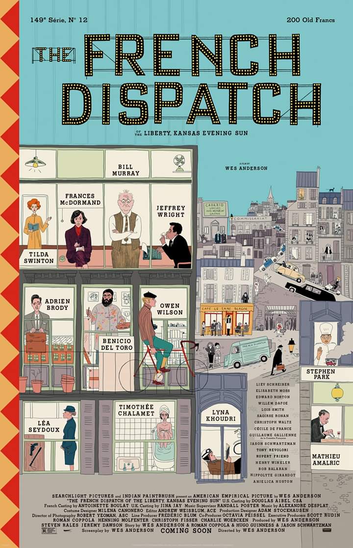 wes anderson the fernch dispatch poster
